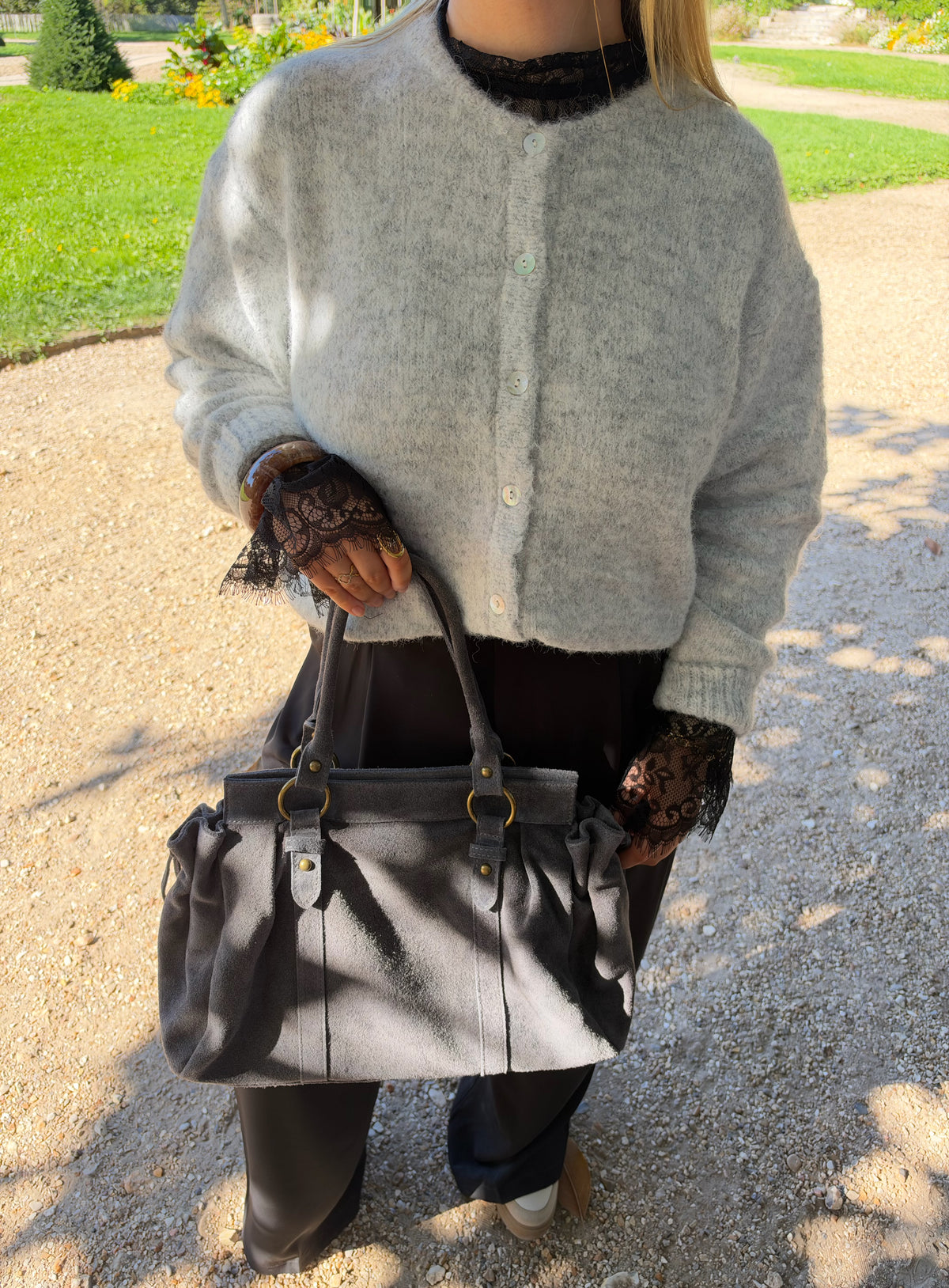GILET CHLOÉ GRIS CLAIR