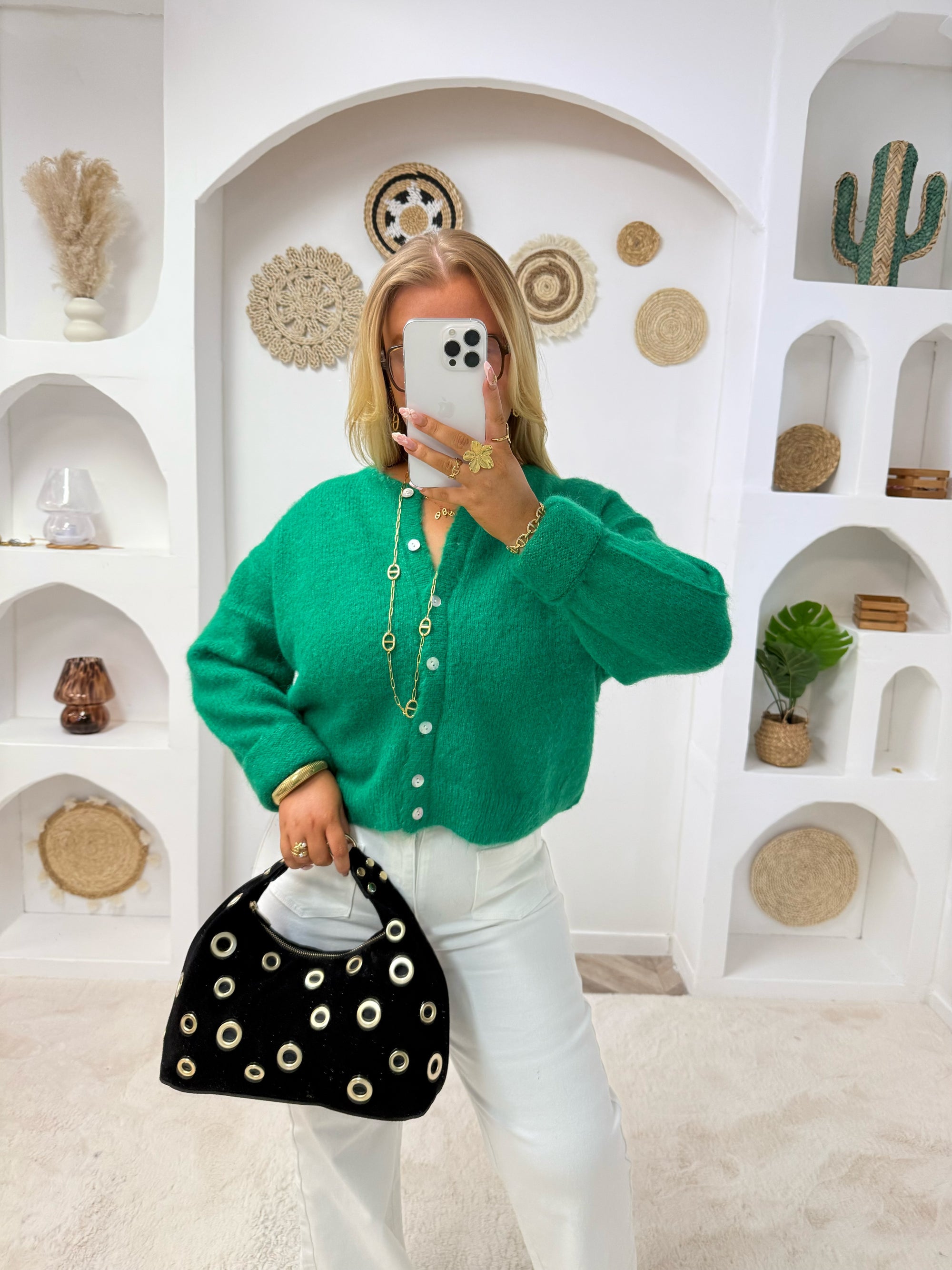 GILET CHLOÉ VERT