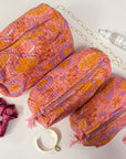 TROUSSE MATHILDE LILA/CORAIL FLEURIE