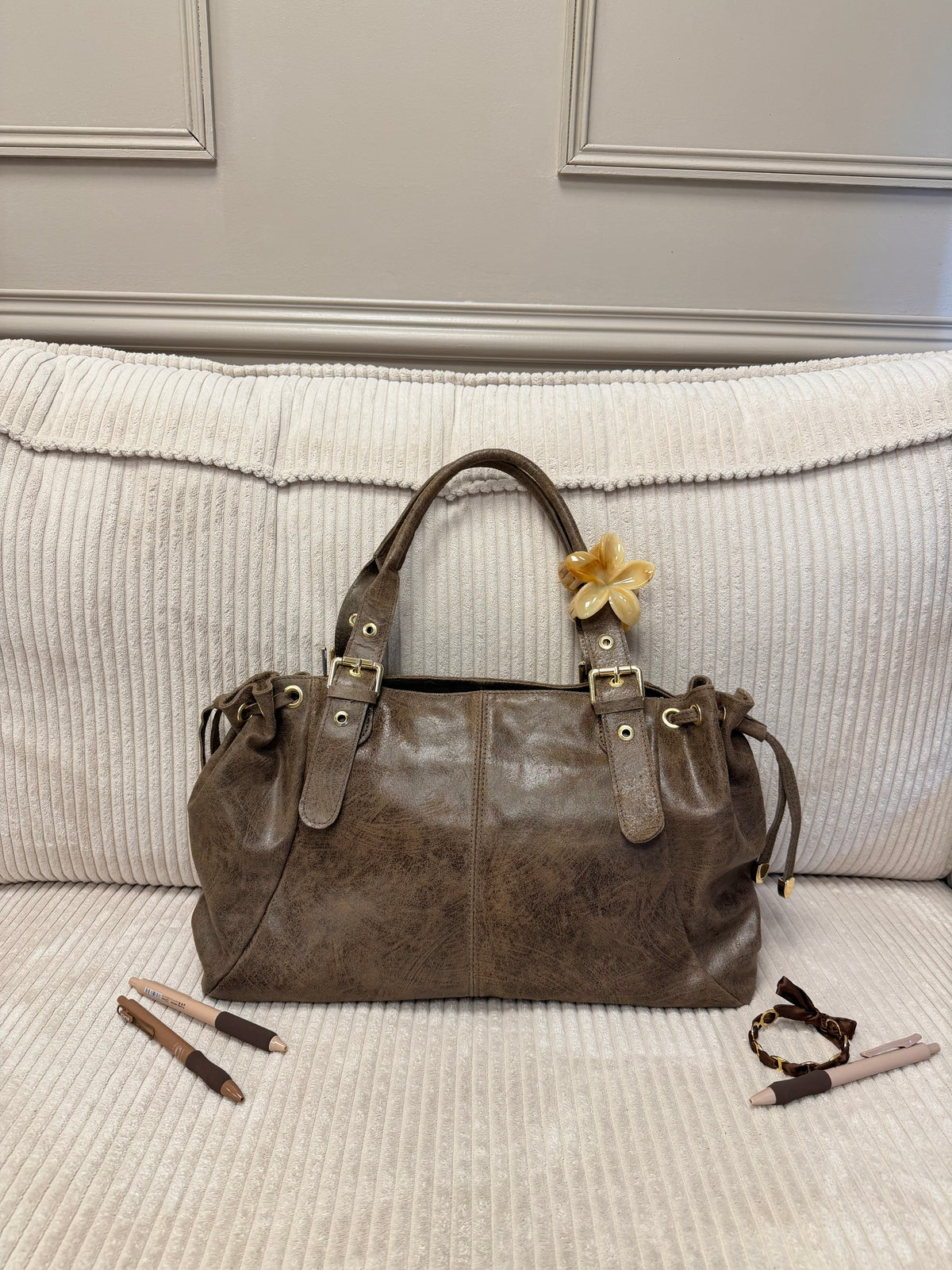SAC JULIETTE MARRON MAT XL