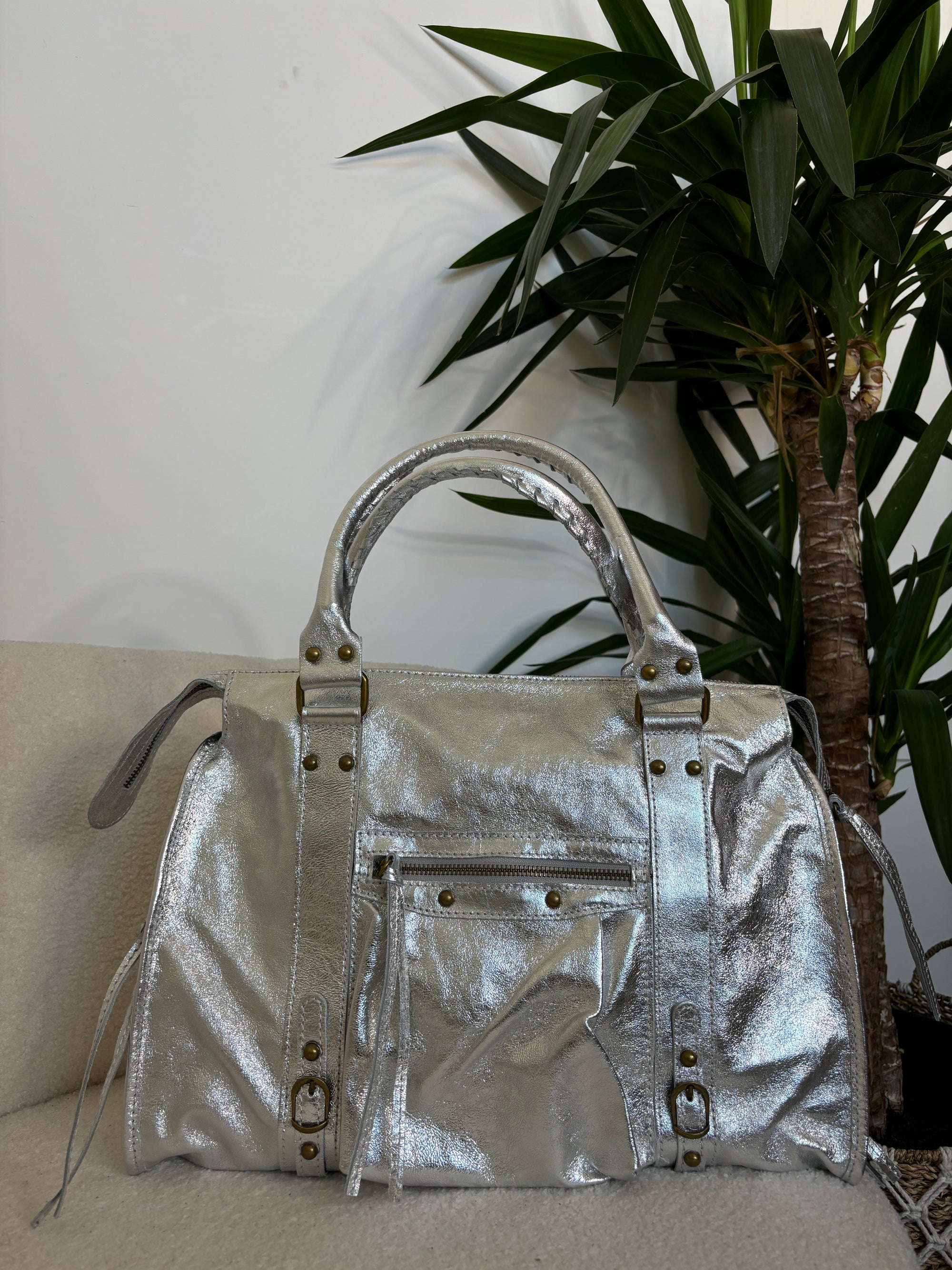 SAC ALIX XL ARGENT CLAIR