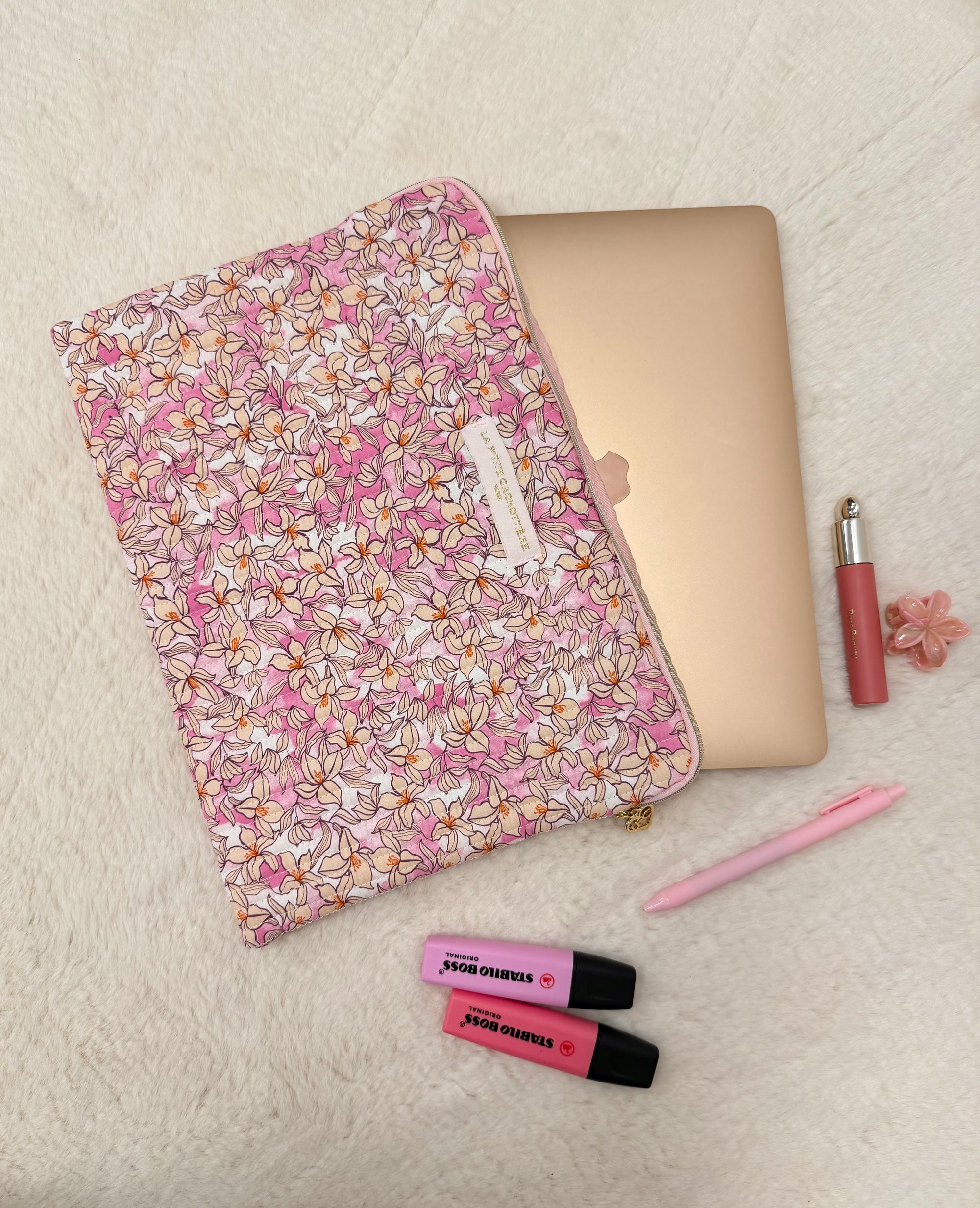 POCHETTE ORDINATEUR 13" ROSE CLAIR