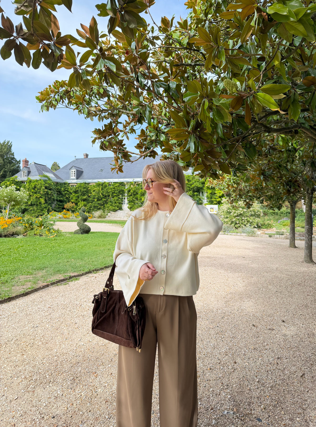 GILET GARANCE ÉCRU