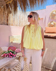 BLOUSE NŒUD RACHELLE JAUNE